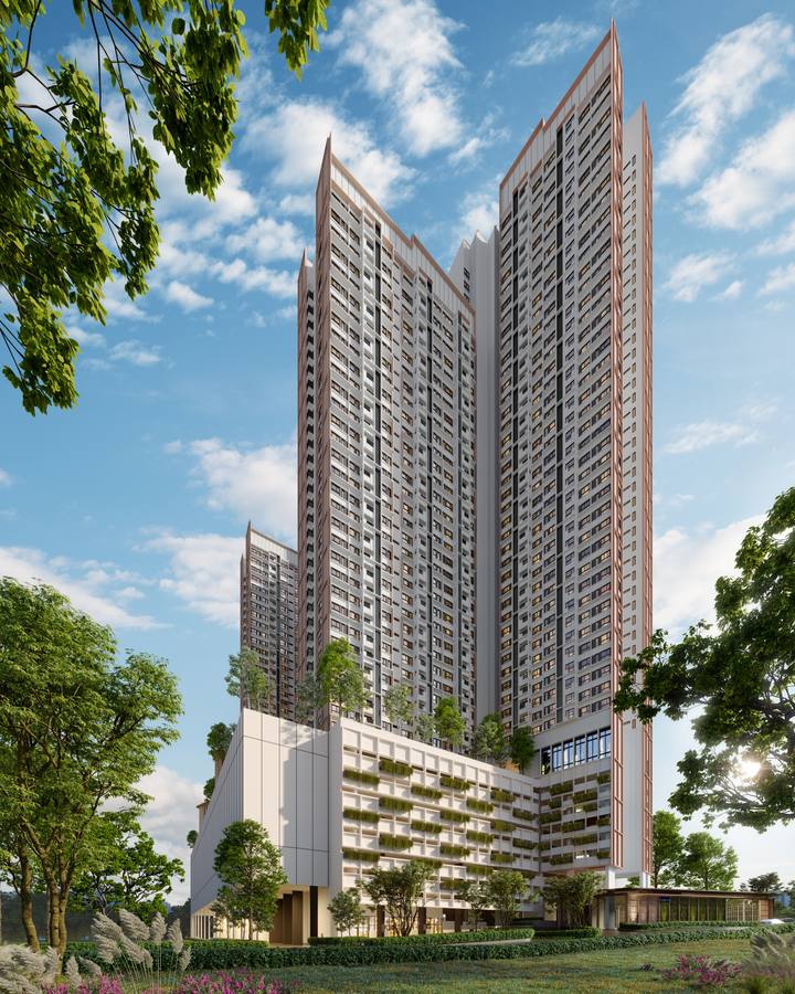 Queenswoodz Twin Towers Facade Night View Bukit Jalil